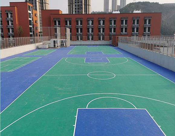 华强体育塑胶场地施工项目实景