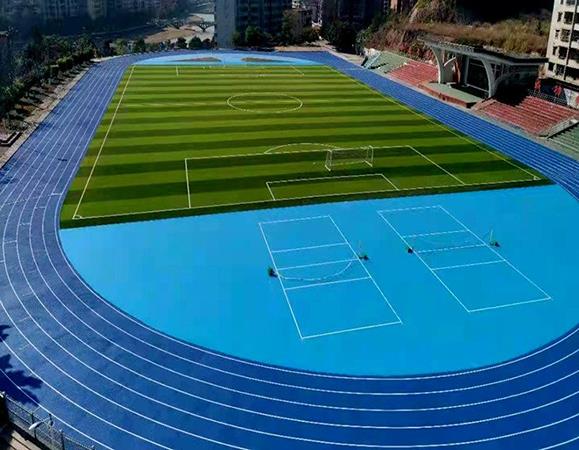 学校塑胶球场、跑道施工应用实景